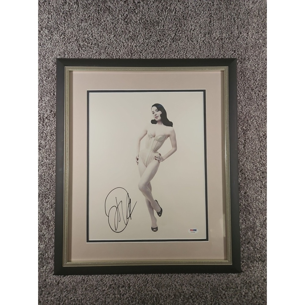Framed Dita Von Teese Autographed Certified Burlesque Picture.
